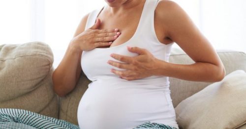 Болит грудь возле соска при беременности